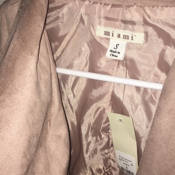 Francesca’s PEYTON FAUX SUEDE MOTO JACKET - Picture 6 of 8